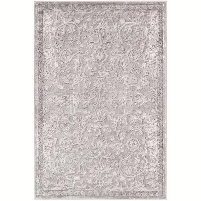 Portland Collection Soothing Geometric Gray Rug 4'x6'