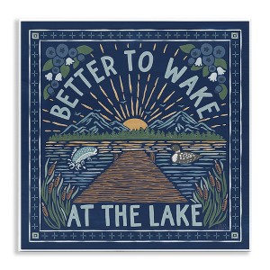 Stupell Industries Blue Wake at Lake Phrase Wall Plaque Art - 1 of 4