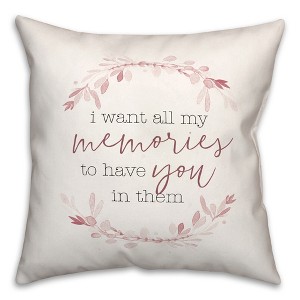 Creative Products My Memories with You 18 x 18 Spun Poly Pillow - 1 of 3