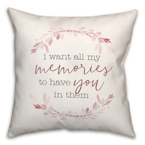 Creative Products My Memories with You 18 x 18 Spun Poly Pillow - image 1 of 3