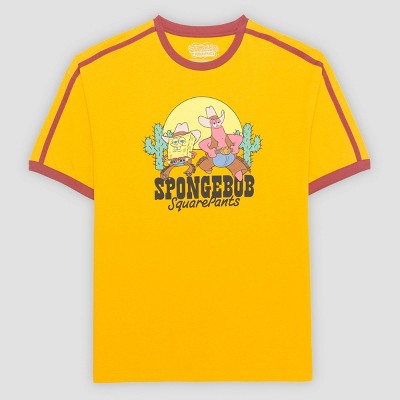 Men's SpongeBob SquarePants Cowboy Graphic T-Shirt - Yellow