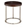 NicBex Round End Table with Clear Glass Table Top Small Side Table in Black Metal for Indoor Outdoor - 2 of 4