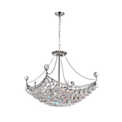 CWI Lighting Jasmine 8 Light Down Chandelier With Chrome Finish