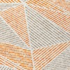 Orange Gray And Silver Geometric Washable Indoor Outdoor Area Rug - 4 of 4