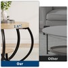 30 Inch Round Coffee Table with Shelf - 2 Tier Rustic Wood Center Table, Curved Metal Legs, Compact Design for Small Spaces, Apartments, and Office - 4 of 4