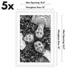 Americanflat 5 Pack of Picture Frames with Mat - Plexiglass Cover - 2 of 4