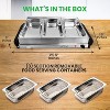NutriChef Food Warming Tray & Buffet Server - Hot Plate Warmer with (3) Removable Food Serving Containers, Stainless Steel - 2 of 4