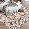 Classic Farmhouse Geometric Washable Area Rug - Non-Slip Neutral Large Carpet for Living Room, Bedroom, Dining Room & Office - 4 of 4