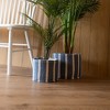 Set of 2 Hand Woven Bins Blue Striped Cotton by Foreside Home & Garden - 2 of 4