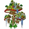 Men's Design By Humans Magic Mushrooms Island By underheaven Tank Top - 2 of 3