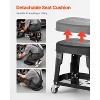 VEVOR Mechanic Stool, 300 lbs Capacity Garage Seat/Work Stool with Wheels,360° Swivel Rolling Workshop Stool with Tool Tray and Screwdriver Rack,Black - 4 of 4