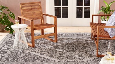 Nicole Miller Blue and Beige Abstract Indoor/Outdoor Rug