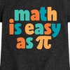 Girls' - Instant Message - Math Is Easy As Pi Fitted Short Sleeve Graphic T-Shirt - 2 of 4