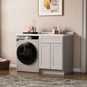 Kitchen Base Cabinet, Unassembled Cabinet with Adjustable Shelf without Top - 1 of 4