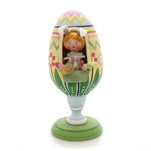 Lori Mitchell 8.5 Inch Bea Blossom Easter Egg House Stand Figurine Figurines - 1 of 2