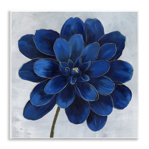 Stupell Industries Modern Deep Blue Floral Carnation, 12" x 12" - 1 of 4