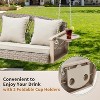EROMMY Patio Hanging Swing Bench Chair with Cushions - 3 of 4