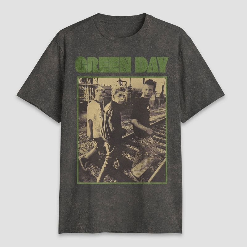 Men&#39;s Green Day Short Sleeve Graphic T-Shirt - Gray Wash, 1 of 5