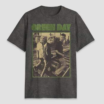 Men's Green Day Short Sleeve Graphic T-Shirt - Gray Wash