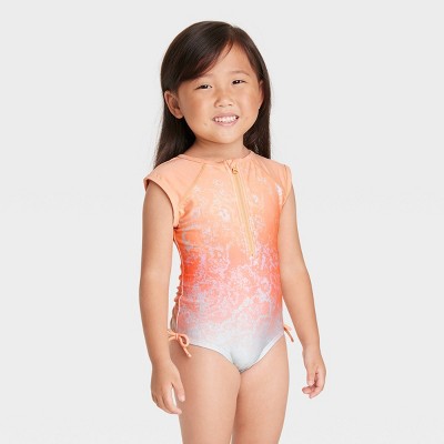 Baby girl bathing hot sale suit with snaps