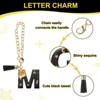 Unique Bargains Resin Lightweight Decorative Tassel Keychain Handle Charm Black with Gold Foil 1 Pc - 3 of 4