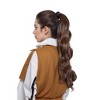Alilang 22 Inch Long Curly Wrap Around Ponytail for Women Clip in Ponytail Hair Extensions Synthetic Brown Hair Pony Tails Hairpieces - 3 of 4