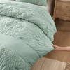 AENKYO Twin Floral Comforter Set, Jersey Knit Puffy Quilted Bedding, All-Season Cloud Soft & OEKO-TEX Certified, Pink Shabby Chic - 3 of 4