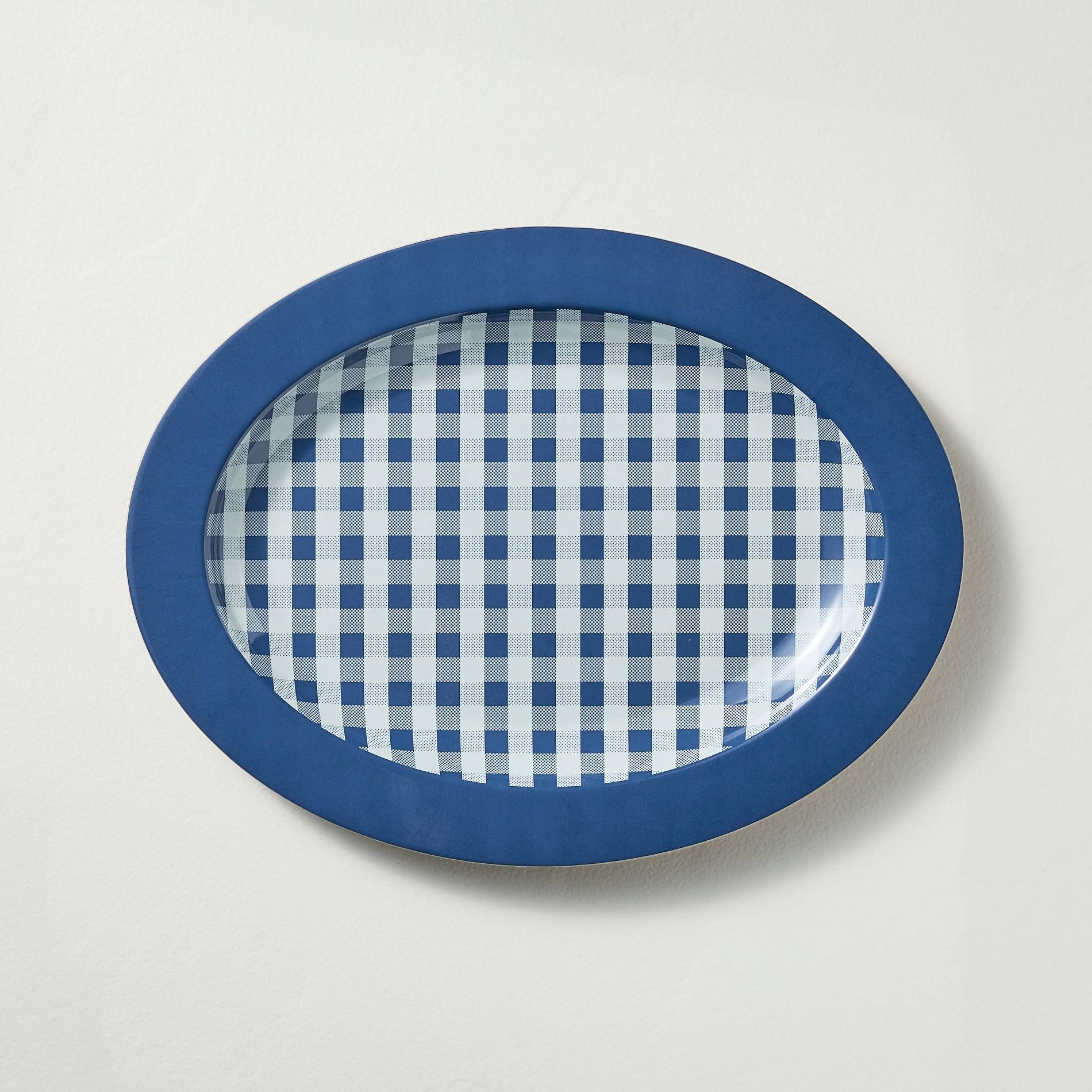 12" Melamine Oval Serve Tray Blue - Hearth & Hand™ with Magnolia
