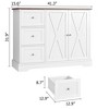 Buffet Cabinet with Storage, Farmhouse Kitchen Cabinet with 3 Drawers and 2 Doors for Kitchen, Dining Living Room - 2 of 4