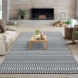 Rug Machine Washable,  Rug Non Slip Small Bedroom, Rug Low Pile Throw Rug, for Dining Room Living Room, Geometric Area Rug Entryway Rug - 1 of 4