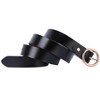 INSPIRE CHIC Women's Fashionable Stylish Faux Leather Round Pin Buckle Casual Belt Width 1" - 3 of 4