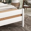 FONTOI Twin Bed Frame with Single Panel Headboard Footboard, Wooden Platform Bed, Wood Slat Support Mattress Foundation,  78.3"*41.5"*35.4" - 4 of 4