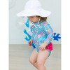 RuffleButts Baby/Toddler Girls UPF50+ Long Sleeve One Piece Rash Guard - 3 of 4