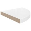 Corner Shelf High gloss white Honeycomb MDF, metal 13.8x13.8x1.5 in - 3 of 4