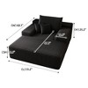 VASIP 68"Single Chaise Lounge with Deep Seat,Oversized Faux Fluffy Plush Cloud Couch, for Living Room,Apartment,Dark Gray - 4 of 4