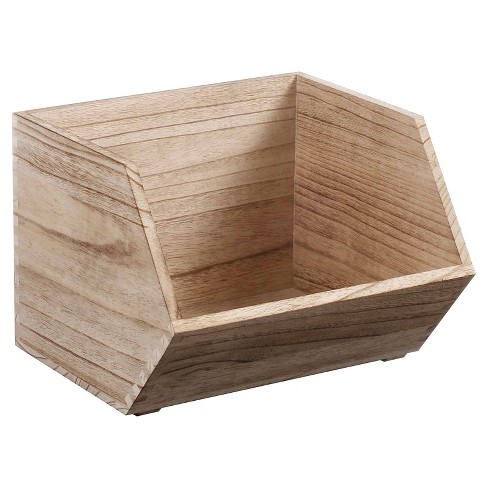 Wood toy 2024 storage bins