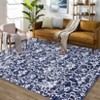 Vintage Floral Washable Area Rug Non Slip Soft Boho Livng Room Rug Non Shedding Low Pile Oriental Indoor Printed Carpet for Kitchen Bathroom Bedroom - 2 of 4
