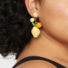 Linear Raffia Lemons and Oranges Earrings - A New Day™ Yellow/Orange - 2 of 3