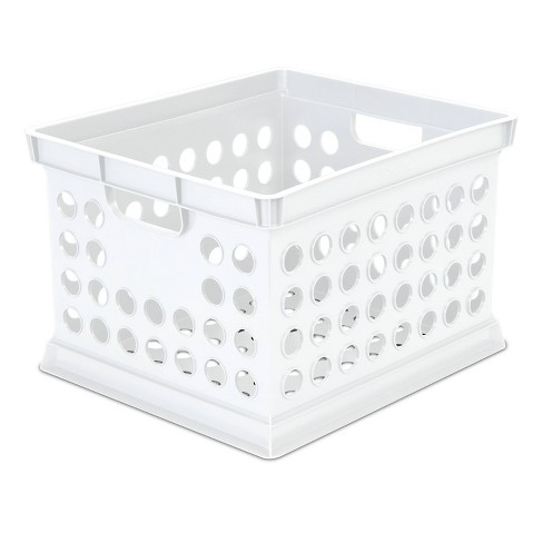 Sterilite Corporation 6-Pack 13.75-in W x 10.5-in H x 15.25-in D White  Plastic Stackable Milk Crate in the Storage Bins & Baskets department at