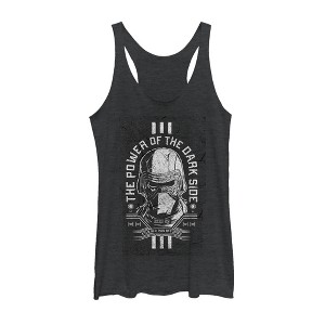 Women's Star Wars: The Rise of Skywalker Cracked Kylo Racerback Tank Top - 1 of 3