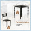 Jojoka 3 Piece Dining Table Set for 2 with Spiral Legs, Space-Saving Kitchen Table and Chairs for Small Spaces, Apartment, Rustic Industrial Style - 2 of 4
