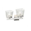 Astor Collection 2-Bulb Glass Vanity Fixture - Modern Design for Bathroom, Dimmable, Damp Rated - 3 of 4