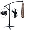 Sapphtopaz 10Ft Outdoor Umbrella Waterproof Sun Shades Cantilever Umbrellas with Crank and Cross Base for Garden, Pool, Backyard, Patio - 4 of 4