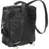 Amerileather Black Leather Laptop Backpack Briefcase (#2437-0) - 3 of 4