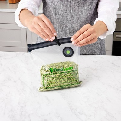 Clear Reusable Gallon Vacuum Zipper Bags with Leakproof Seal