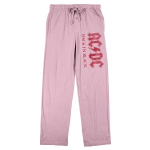 ACDC Logo on pink Adult Sleep Pant - 1 of 4