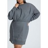 ELOQUII Women's Plus Size Relaxed Crew Neck Mini Dress - 3 of 4