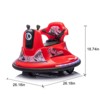 VisioGear Kids Ride On Bumper Car, Rotate 360 Degrees, Bumper strip, for Kids of 2-5 Years Old, Red, 26.18"*26.18"*18.74" - 3 of 4