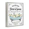Stupell Industries Vintage Parisian Bathroom Advertisement Floral Blue Tub Framed Giclee Art - 2 of 4