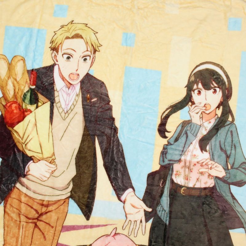 Spy x Family Manga Anime Plush Fleece Soft Throw Blanket Spy x Family Merch Multicoloured, 3 of 6